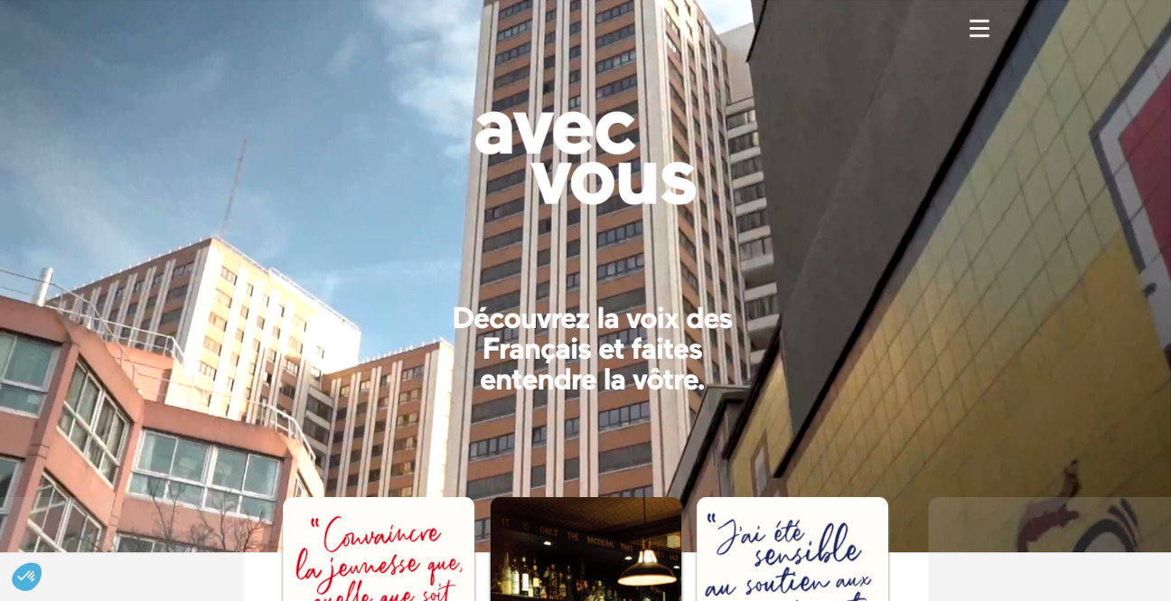 Copie d'écran de la page d'accueil du nouveau site web de campagne d'Emmanuel Macron | © Copyright Gilles Bailleux | CC BY 4.0